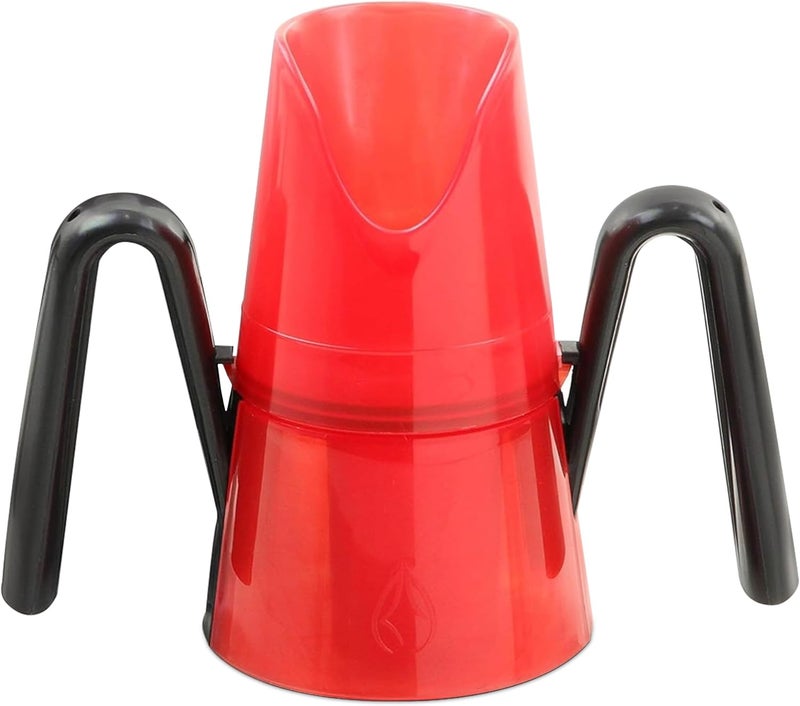 RJE Dysphagia Regulating Drinking Cup for Difficulty Swallowing Disorders - Controlled Sips Adult Size (8oz) Cup Prevents Aspiration - 2 Handles for Secure Grip - Adjustable 3-15cc, Made in Canada - Image 1
